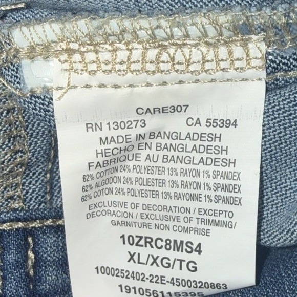 Lee Riders Women's Denim Jean Jacket Medium-Dark Wash Button Front Stretch XL - Picture 8 of 9